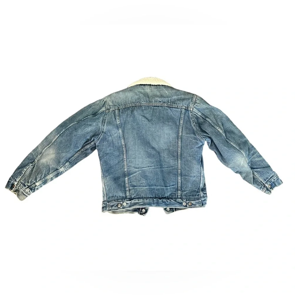Vintage 70s Sears Roebucks Sherpa Denim Trucker Jean Jacket USA Size 38​ - Picture 6 of 12